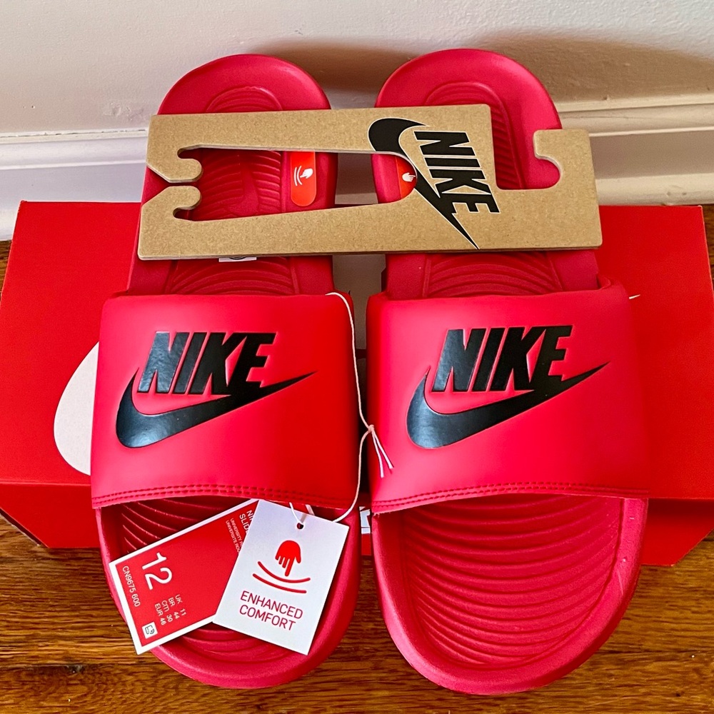 Men's Nike Victori One Slide University Red/Black Men Size 13
